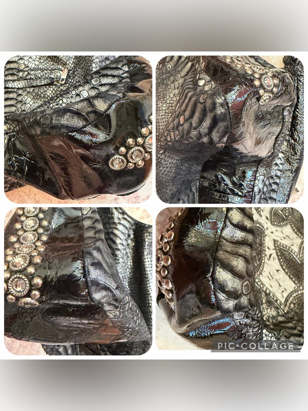 KIPPY’S Cross Hobo Handbag with Swarovski Crystals ✨ - Picture 6 of 11